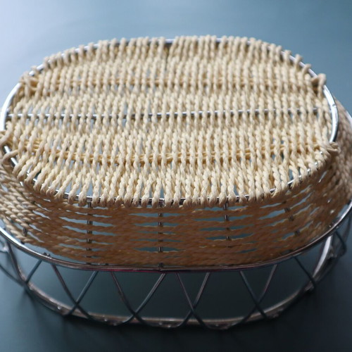 Decorative Easter basket new with wicker base