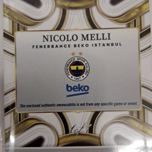 Panini Select Euroleague Nicolo Melli Patch 1/1 Gold Vinyl new