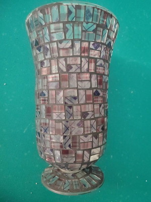 Mosaic Vase like new, decorative for home or office