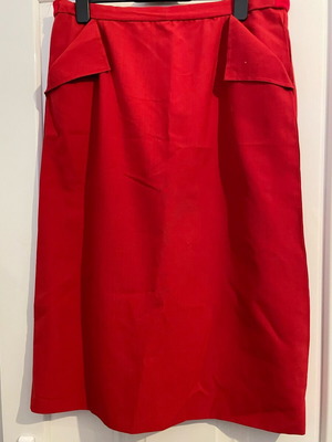 Vintage 80s red skirt handmade, like new