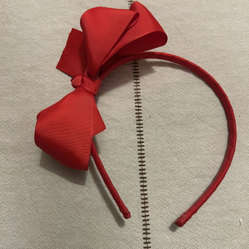 Children's fabric headband red like new from Lapin