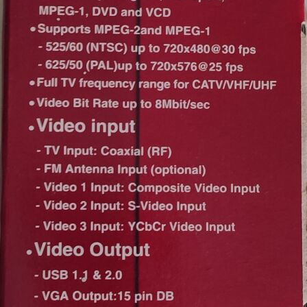 Combo TV Box USB 2.0 like new