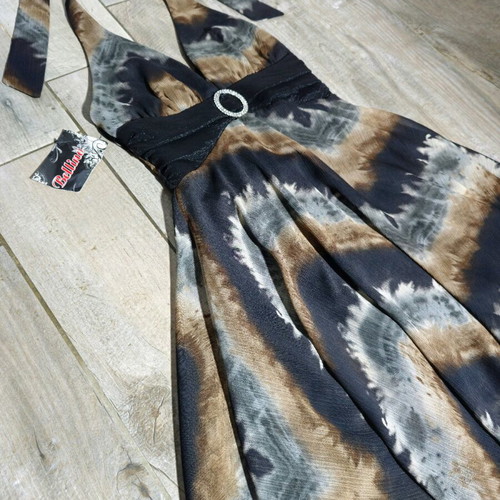 Bellino dress brand new with striking print and rhinestone detail