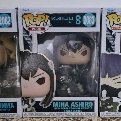 Kaiju No 8 Funko Pop Mina Ashiro, Soshiro Hoshina, Kikoru Shinomiya like new
