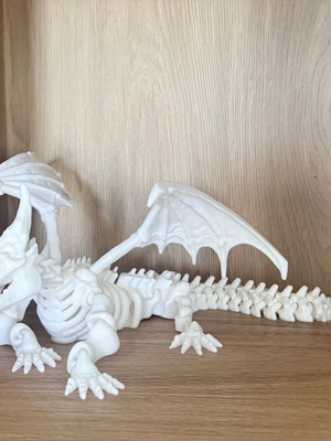 Flexi Dragon Skeleton 3D Printed New