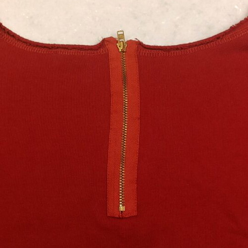 Alicena red sweatshirt like new with decorative back zipper