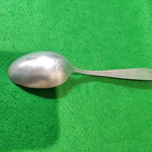 Xenia 1968 soup spoon used, Afentakis Rostfrei