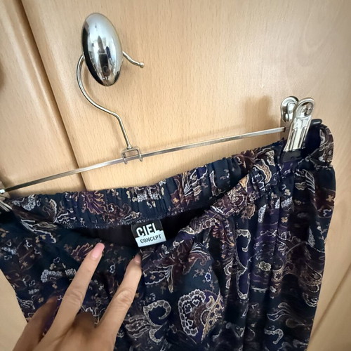 Ciel Concept shirt skirt and ribbon set like new, blue and purple