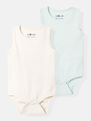 Baby bodysuits new, pack of 2, 100% cotton