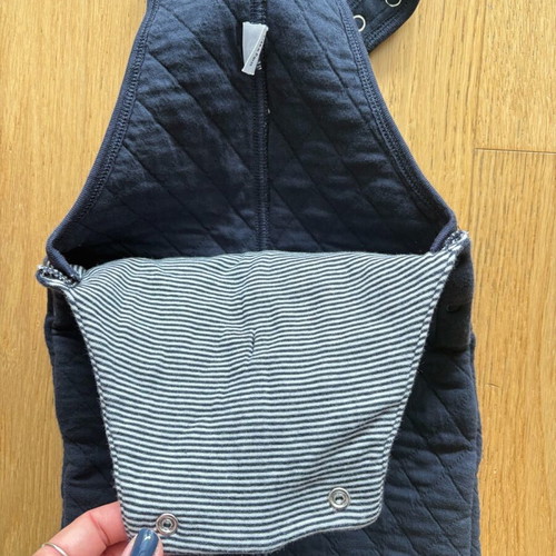 Petit Bateau quilted cotton salopette like new, size 18 months