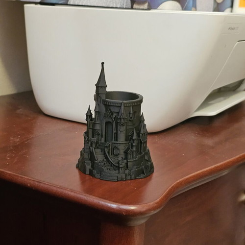 Desk Pencil Holder Decorative Black Matte Like New