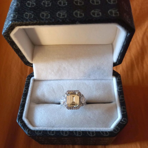 Sterling Silver 925 Platinum Plated Ring Galerie Tsangarakis