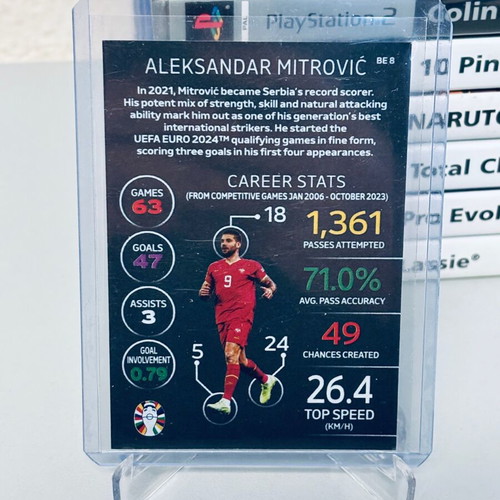 Aleksandar Mitrovic Black Edge Edition Euro 2024 Topps Match Attax like new