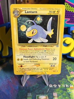 Lanturn Neo Genesis Vintage Pokemon Card new