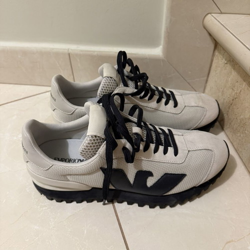 Emporio Armani men's sneakers grey with black details
