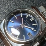 Seiko γυναικείο αυτόματο ρολόι vintage με μπλε καντράν και ατσάλινο μπρασελέ μεταχειρισμένο