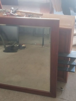 Large mirror cherry wood like new