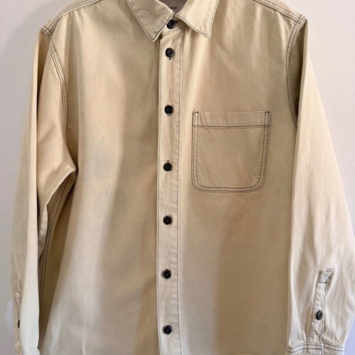 Overshirt shirt faded denim with pocket size Large used