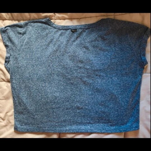 Toi&Moi women's summer blouse, blue, size large but fits small