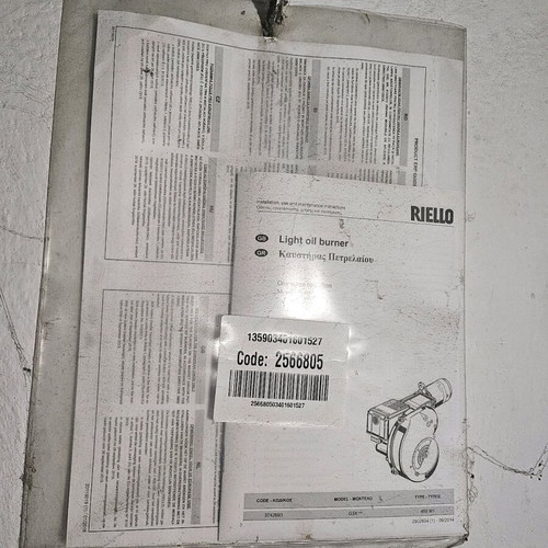 Oil boiler used, out of order for 10 years
