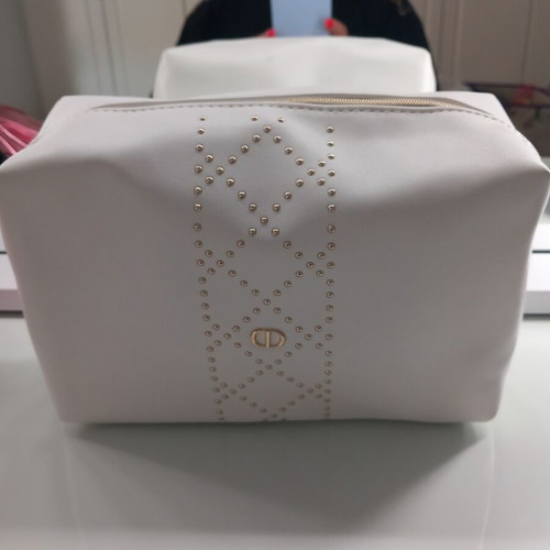 Dior cosmetic bag new, white, can be used as evening clutch