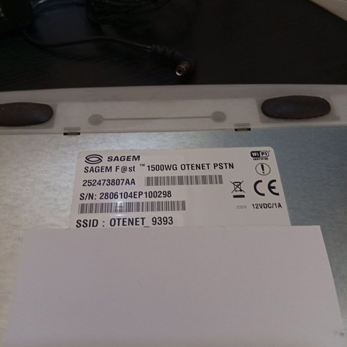 Sagem Fast 1500WG DSL wireless router modem used
