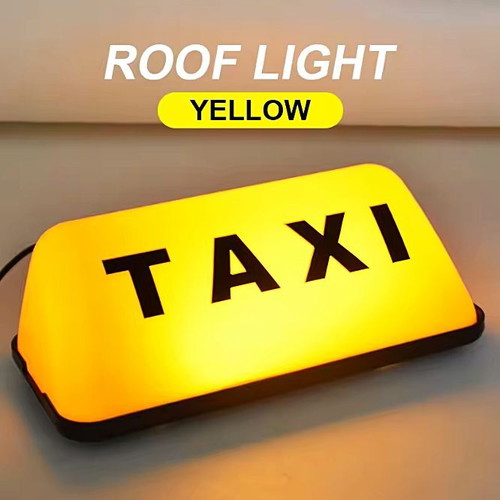 Taxi light sign new, ABS, yellow or white