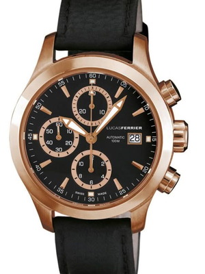 Lucas Ferrier Automatic Chronograph CH10 New Rose Gold Black