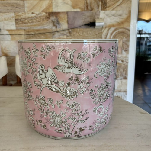 Porcelain flowerpot planter, diameter 25 cm