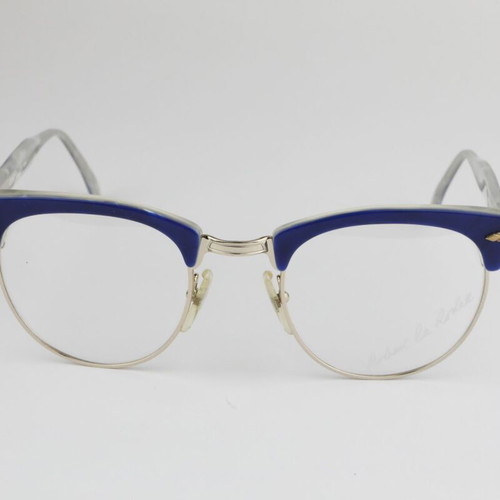 Robert la Roche vintage 80s eyeglasses new, blue and white
