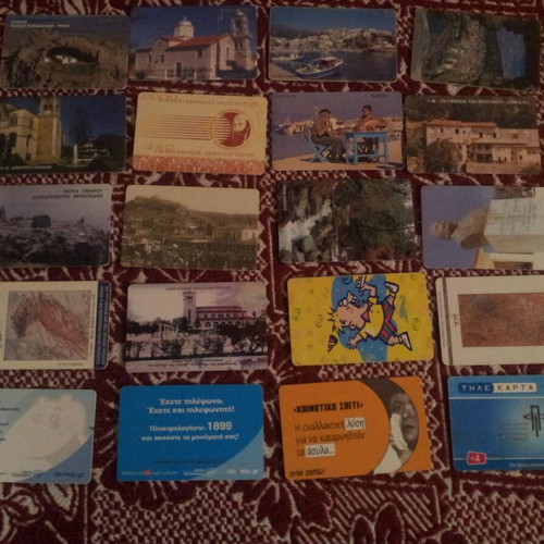 Phone cards used, pack of 20 pieces