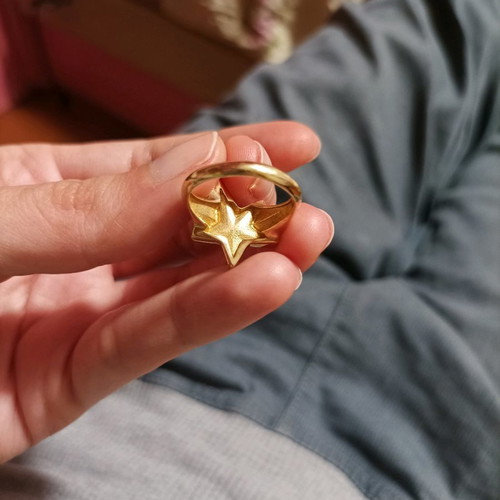 Gregio ring gold-plated silver star design used