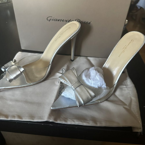 Mule Gianvito Rossi new silver transparent size 40