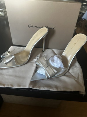 Mule Gianvito Rossi new silver transparent size 40