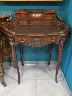 Classic Louis XV Style Secretary Desk with Bronze Decorations like new