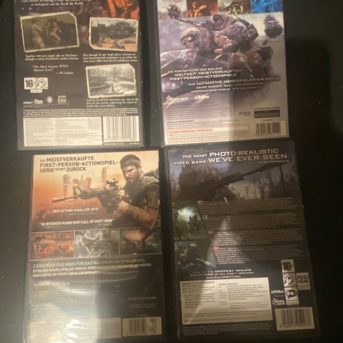 Call of Duty PC games like new, pack of 4