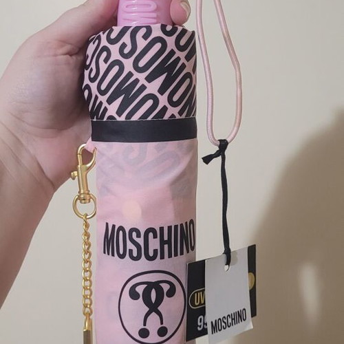 Moschino umbrella new, black and pink