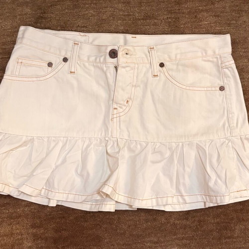 Replay off white mini skirt like new, size 29