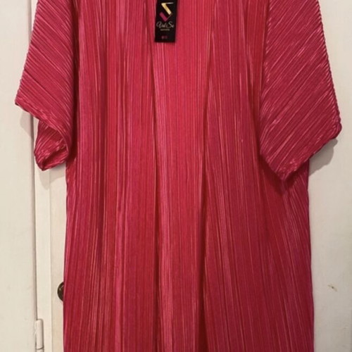 Kimono-pant set pink new, breathable rib fabric