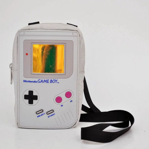 Game Boy Shape Sling Bag used by Zara, gray polyester