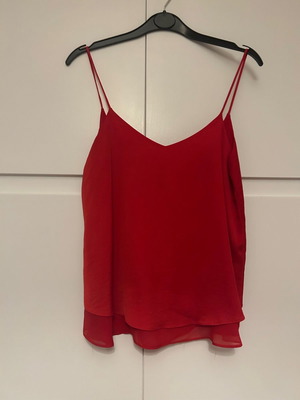 Μπλουζάκι τιράντα Stradivarius κόκκινο καινούργιο, μέγεθος S