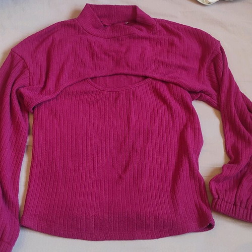 Fuchsia two-piece blouse ALE like new, size Small