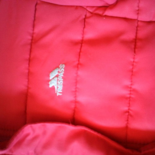 Trespass kids jacket used, red, size 3/4 years
