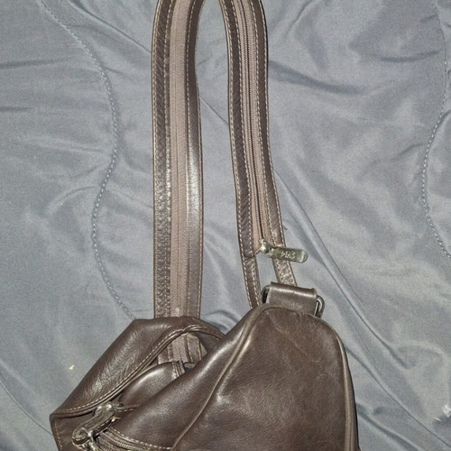 Dias leather bag used brown backpack