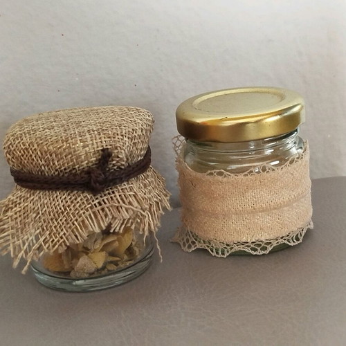 Decorative small jars like new, set of 2 pieces
