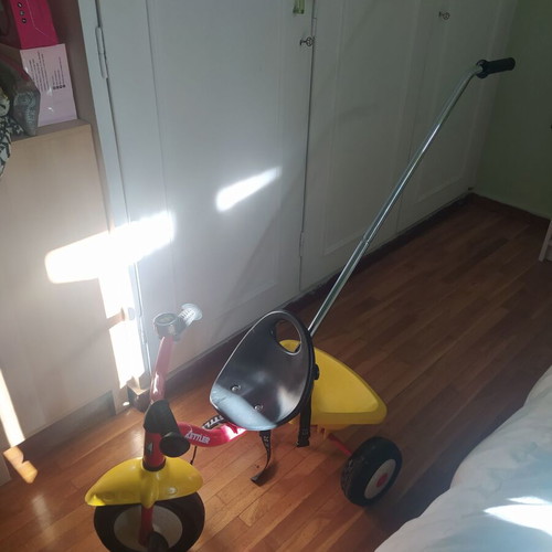 Kettler tricycle used with parent handle