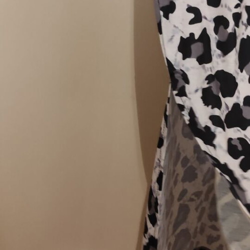 Maxi dress new Shein white black with leopard slit