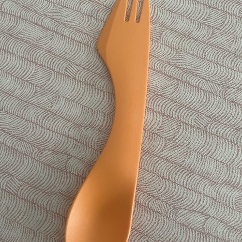 Tupperware plastic spoon-fork new, two in one