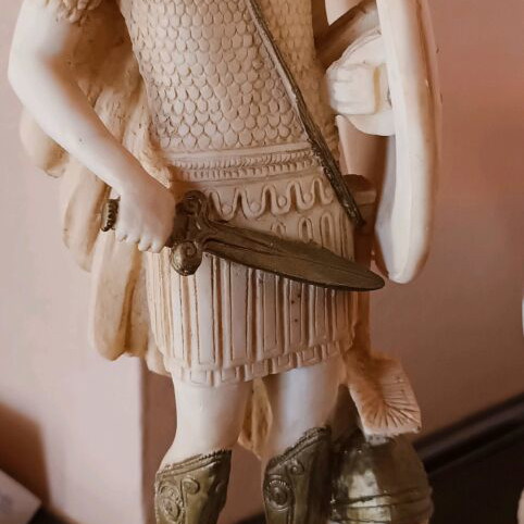 Alexander the Great statue new alabaster with museum patina