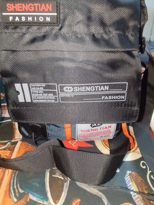 Waterproof shoulder bag new, black 20x24cm